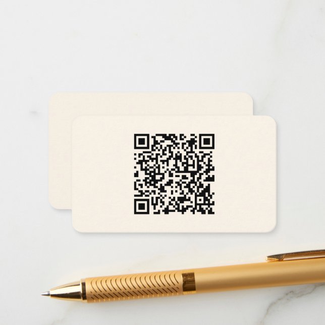 Carte D'accompagnement Créer instantanément un code QR | Modifiable blanc (Devant/Arrière en situation)