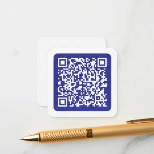 Carte D'accompagnement Créer un code QR scannable Bleu foncé modifiable