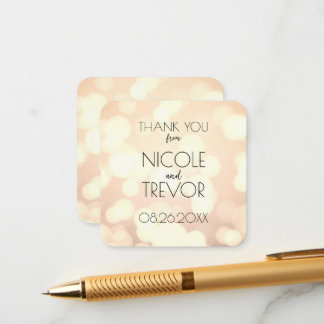 Carte D'accompagnement Créez le Vôtre - Golden Bokeh Merci