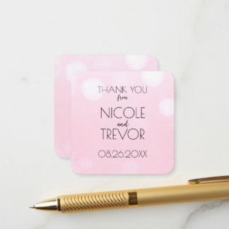 Carte D'accompagnement Créez votre propre - Bokeh Bokeh Merci rose clair
