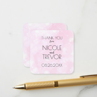 Carte D'accompagnement Créez votre propre - Bokeh Bokeh Merci rose clair