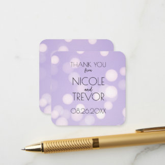 Carte D'accompagnement Créez Votre Propre - Bokeh Violet Pastel Merci