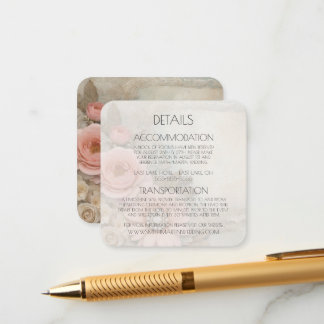 Carte D'accompagnement Créez Votre Propre Fleurs De Papier Rose Chic Shab