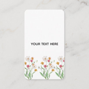 Carte D'accompagnement Créez Votre Propre Floral