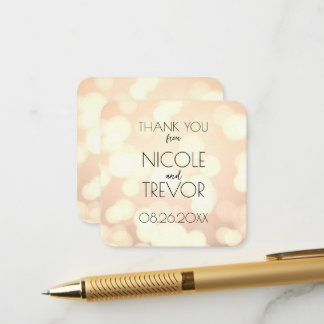 Carte D'accompagnement Créez Votre Propre - Merci Golden Bokeh
