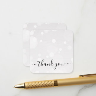 Carte D'accompagnement Créez Votre Propre - Remerciement Bokeh Blanc Vide