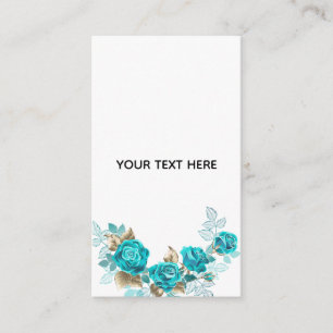 Carte D'accompagnement Créez Votre Propre Rose Bleue Élégante