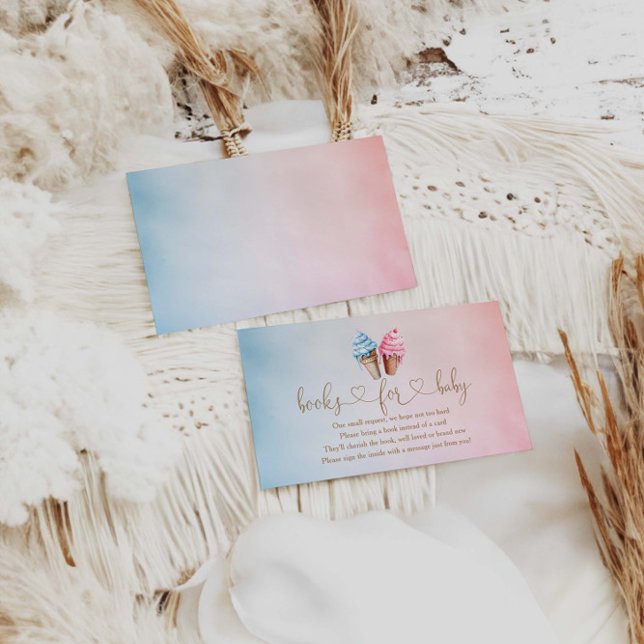 Carte D'accompagnement Crème glacée Genre Reveals Livres Pour Bébé (Créateur téléchargé)