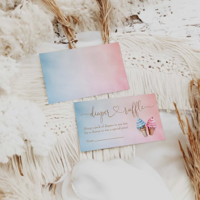 Carte D'accompagnement Crème glacée Genre Reveiller Déchets Raffle (Créateur téléchargé)