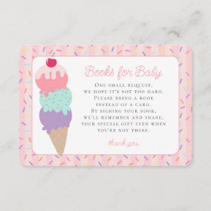 Carte D'accompagnement Crème glacée Sundae Sweet Books for Baby Sprinkel