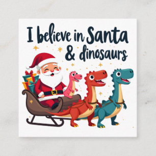 Carte D'accompagnement croire à Père Noël et les dinosaures (Père Noël éq