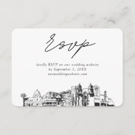 Carte D'accompagnement Croquis minimaliste Mariage Tucson RSVP