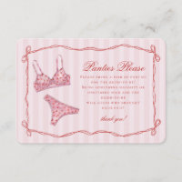 Culotte de douche lingerie cœur rose et rouge s'il