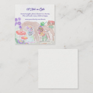 Carte D'accompagnement Custom Kids Artwork, deux mignonnes souris, fleurs