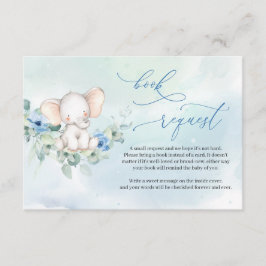 Carte D'accompagnement Cute aquarelle éléphant eucalyptus Demande de rése