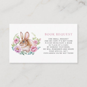 Carte D'accompagnement Cute Aquarelle Rabat Floral Wreath Book Demande