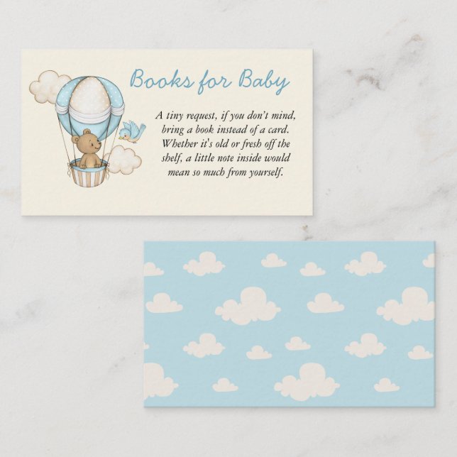 Carte D'accompagnement Cute Bear Hello Little One Livres Pour Bébé (Devant / Derrière)
