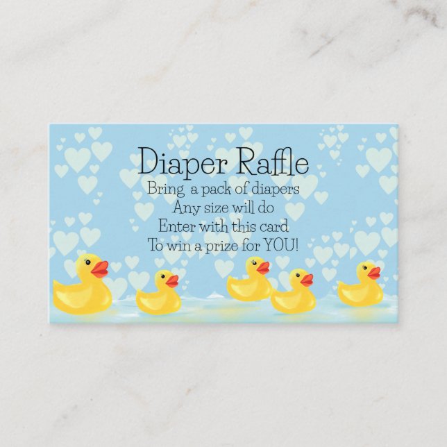 Carte D'accompagnement Cute Bleu Jaune Baby shower canard en caoutchouc (Devant)