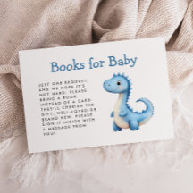Cute Blue Dinosaur Baby shower Livres pour bébé