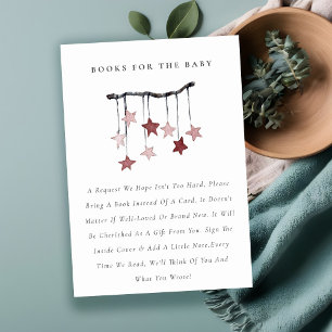 Carte D'accompagnement Cute Blush Star Mobile Livres pour Baby shower