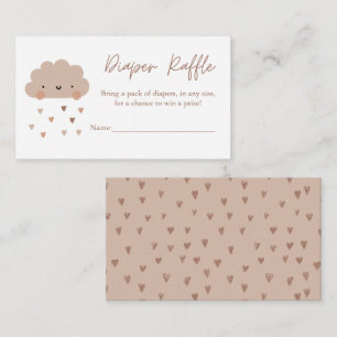 Carte D'accompagnement Cute Boho Pluie Nuage Déchets Raffin