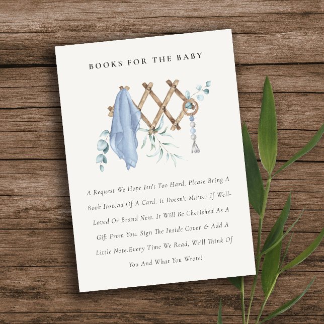 Carte D'accompagnement Cute Boy Nursery Livres Essentiels Pour Baby showe (Créateur téléchargé)