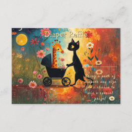 Carte D'accompagnement Cute Cat Giraffe Baby Shower