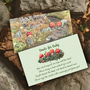 Carte D'accompagnement Cute Champignons Woodland Baby shower Demande de r