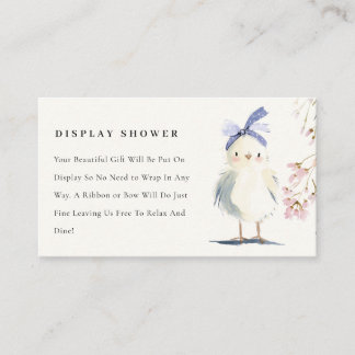 Carte D'accompagnement Cute Chick Farm Floral Display Shower Baby Shower