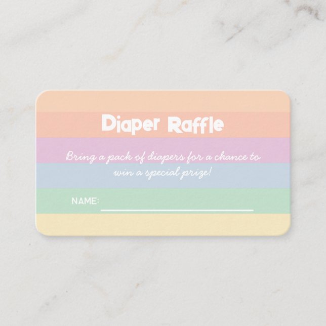 Carte D'accompagnement Cute Cloud Raindrops Baby shower Diaper Raffle (Devant)
