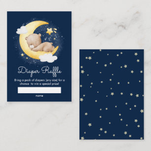 Carte D'accompagnement Cute Croissant Marine Lune Teddy Bear Diaper Raffi