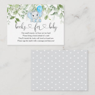 Carte D'accompagnement Cute Elephant Baby shower Books For Baby