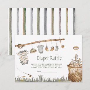 Carte D'accompagnement Cute Fishing Little Fisherman Déchets Raffle