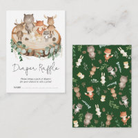 Cute Forest Woodland Animaux Déchets Raffle