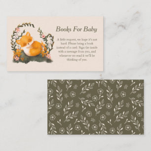 Carte D'accompagnement Cute Green Little Fox Livres Pour Bébé