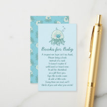 Cute Jellyfish Baby shower Blue Boy Livres pour bé