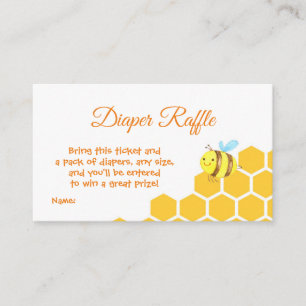 Carte D'accompagnement Cute Little Bee Baby shower Déchets Raffle