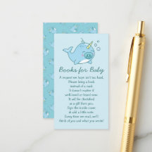 Cute Narwhal Baby shower Blue Boy Livres pour bébé