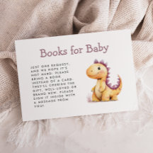 Cute Orange Purple Dinosaur Baby showers Livres