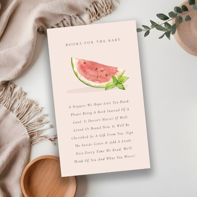 Carte D'accompagnement Cute Our Little Blush Melon Livres pour Baby showe (Créateur téléchargé)