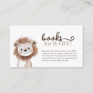 Carte D'accompagnement Cute Safari Lion Livres Pour Bébé