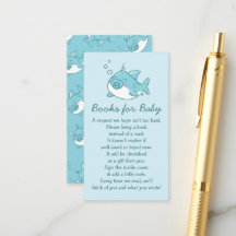 Cute Shark Baby shower Kawaii Blue Books