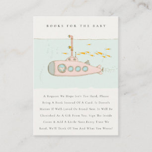 Carte D'accompagnement Cute Sous-Marine Books Pour Baby shower