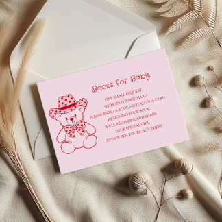 Carte D'accompagnement Cute Teddy Bear Baby Shower Books for Baby