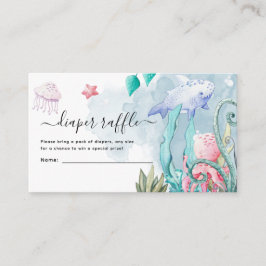 Carte D'accompagnement Cute Under the Sea Baby shower Déchets Enclo