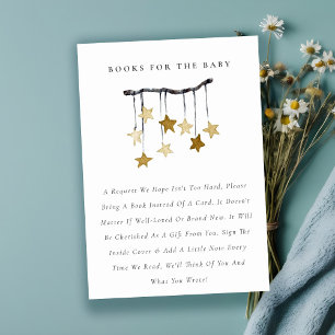 Carte D'accompagnement Cute Yellow Star Mobile Livres pour Baby shower