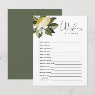 Carte D'accompagnement DAHLIA Citron Citrus Fruit Wives for Baby Game
