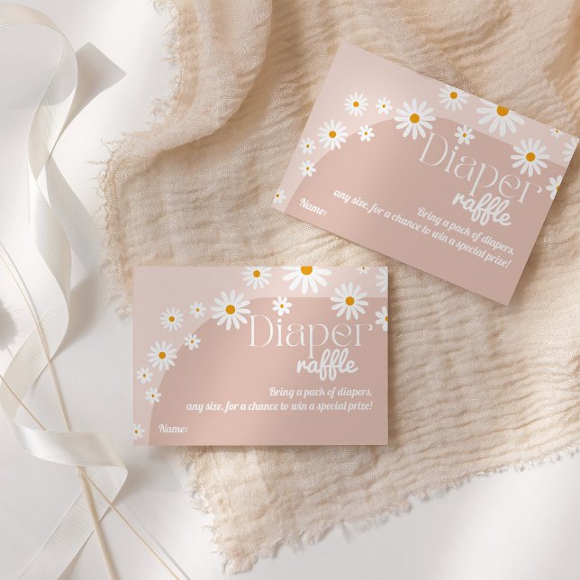 Carte D'accompagnement Daisy Baby en fleur Boho Girl Baby shower couche (Créateur téléchargé)