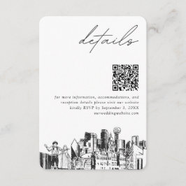 Carte D'accompagnement Dallas Détails du Mariage QR Code Petit