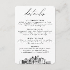 Carte D'accompagnement Dallas Mariage Petits détails verticaux